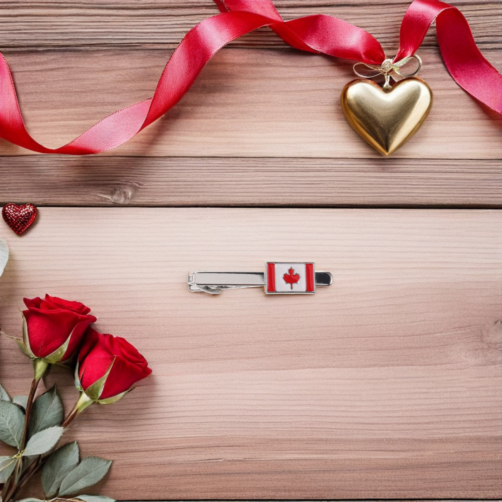 Men'S Accessories Canada - Canada Flag Tie Clip Metal Mens