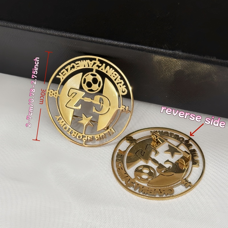 Custom Logo Brooch Simple Crea - đánh giá và giá Men Accessories Brooch