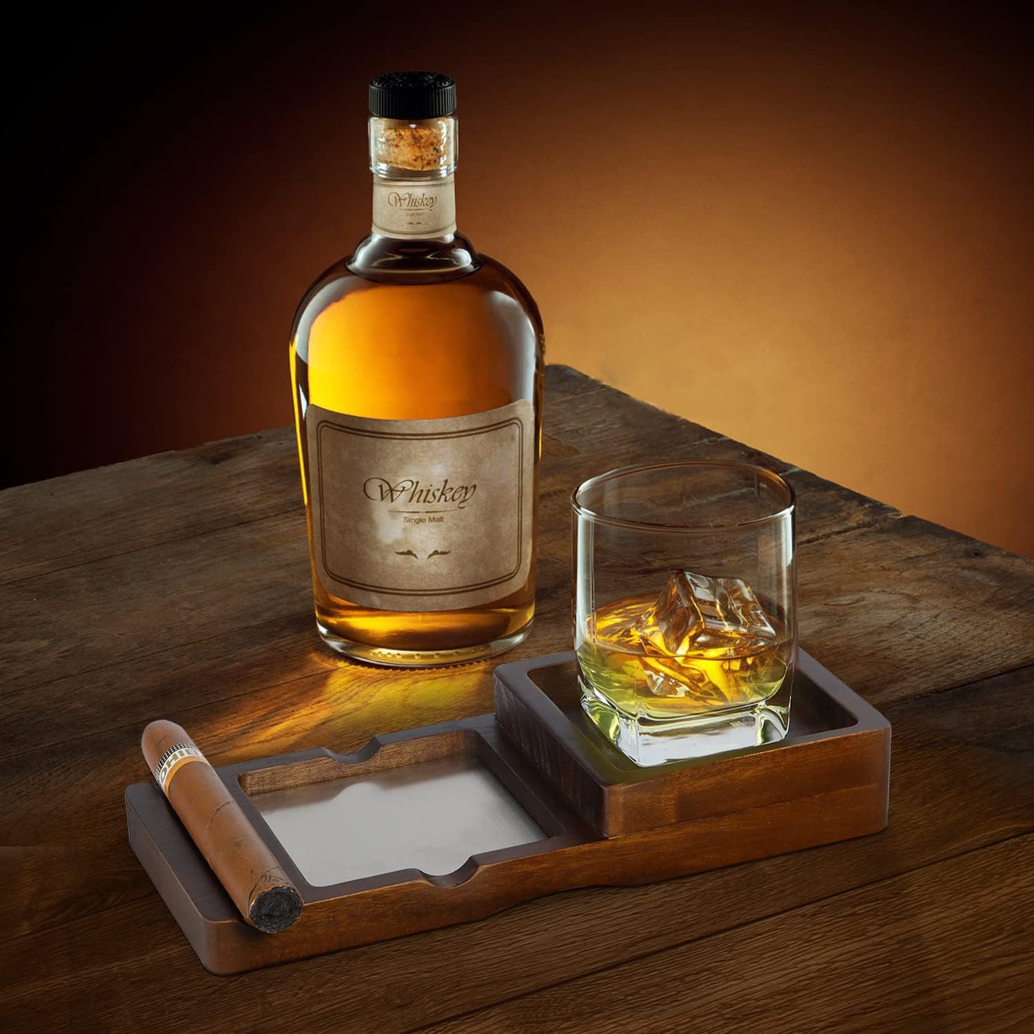 Solid Wood Cigar Ashtray Tray  - đánh giá và giá Cigar Cutter Set