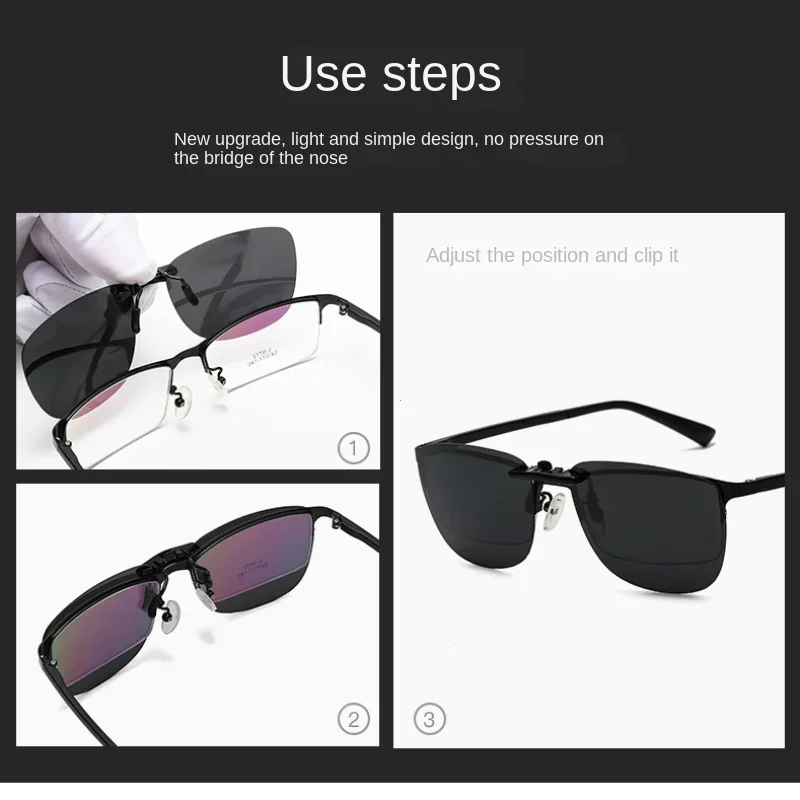 New Square Clip on Sunglasses  - đánh giá và giá Sunglasses Polarized Men