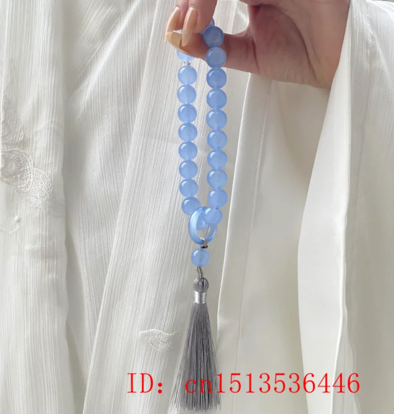 Đá Ngọc Tủy Xanh Hạt 12Mm Tua  - đánh giá và giá Bracelet Beaded Men